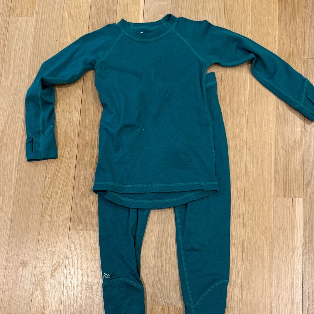Iksplor Base Layer MerinoWool Long Sleeve Top and Pants Set Size 3T